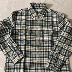 Taylor Stitch Black and White Plaid Casual Shirt